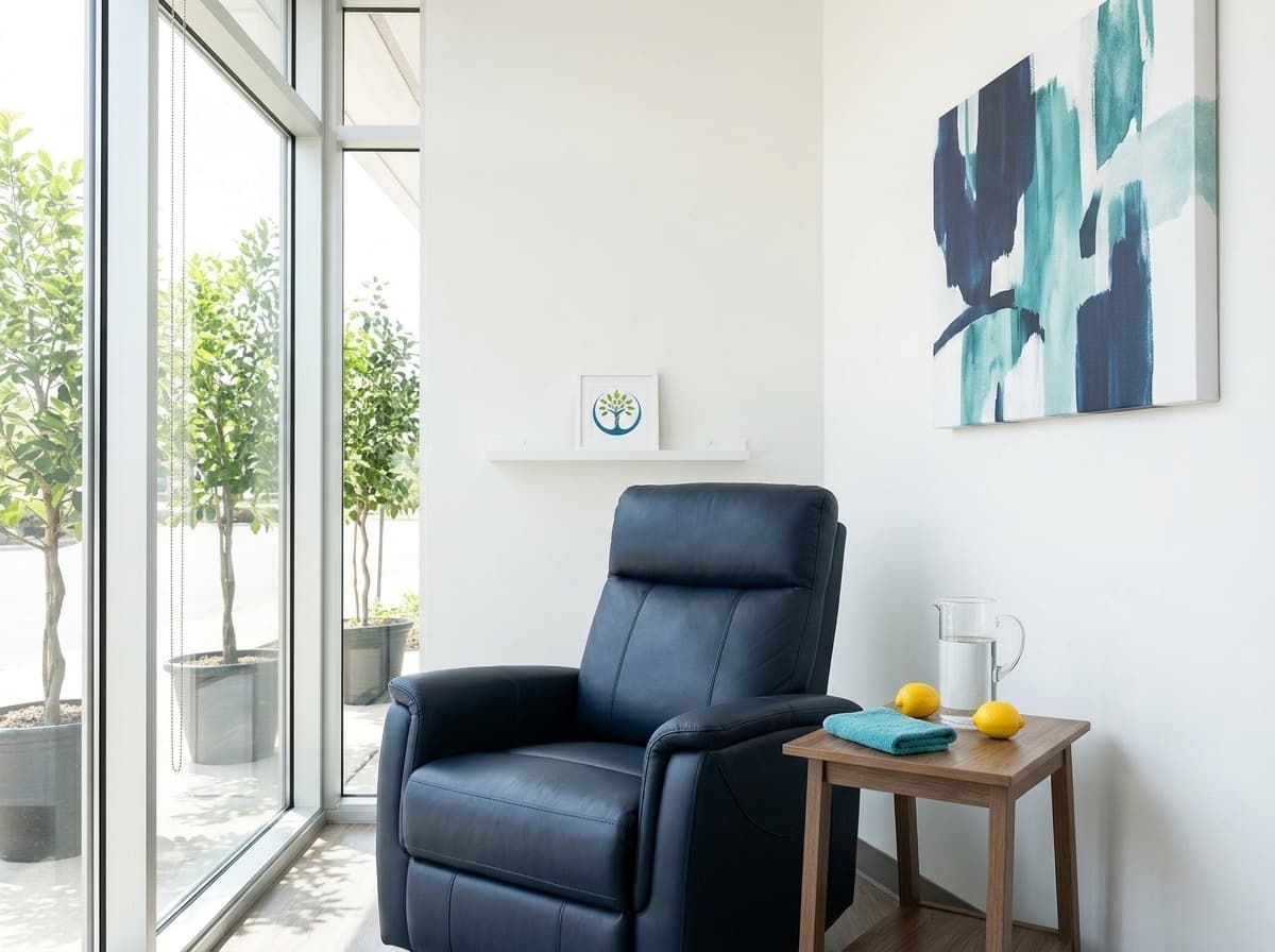 Calming IV therapy lounge — intravenous ozone therapy at Simply Health Integrated Medical in St. Louis