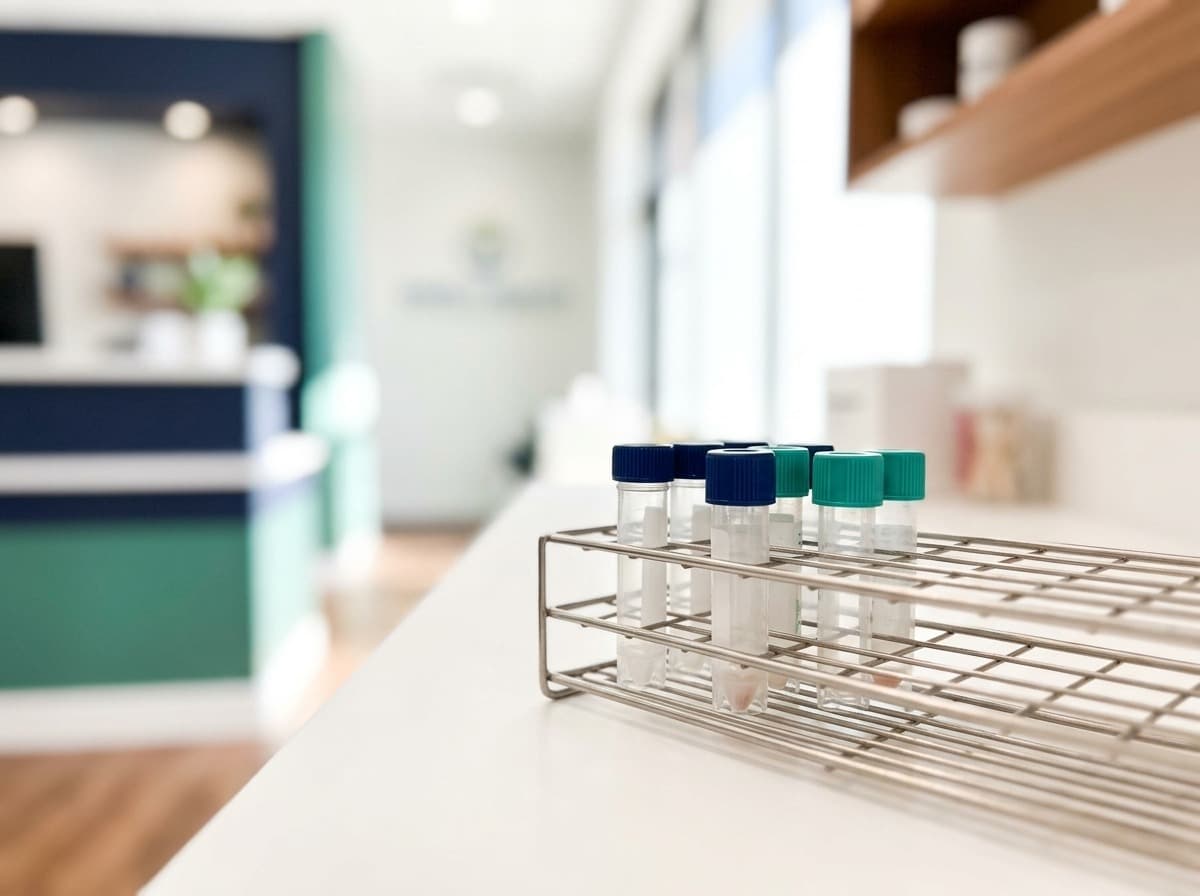 Cryo vials for exosome therapy at Simply Health Integrated Medical in St. Louis