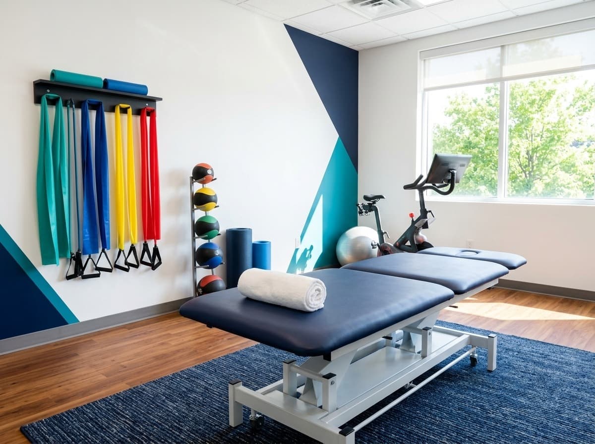Knee rehabilitation therapy room at Simply Health Integrated Medical in St. Louis