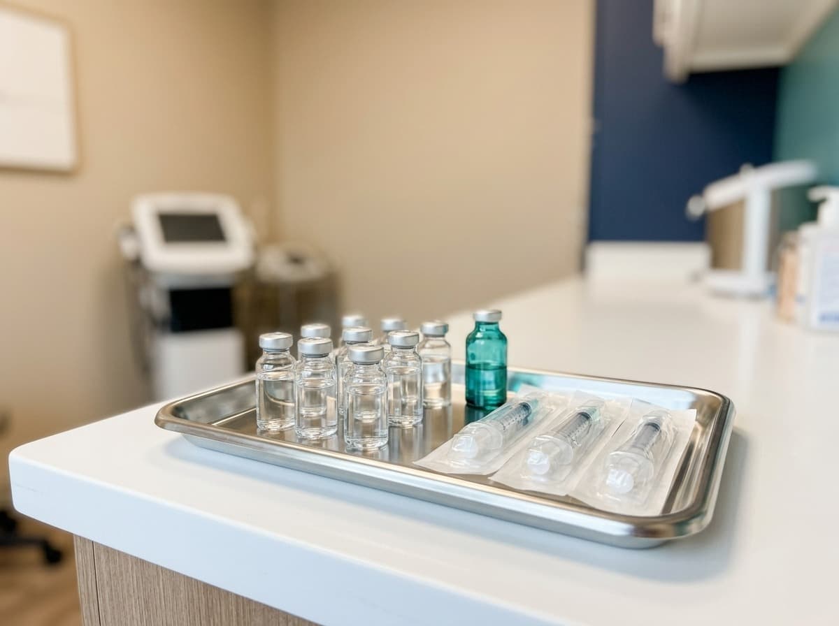 Medical vials and supplies — peptide therapy for recovery at Simply Health Integrated Medical in St. Louis