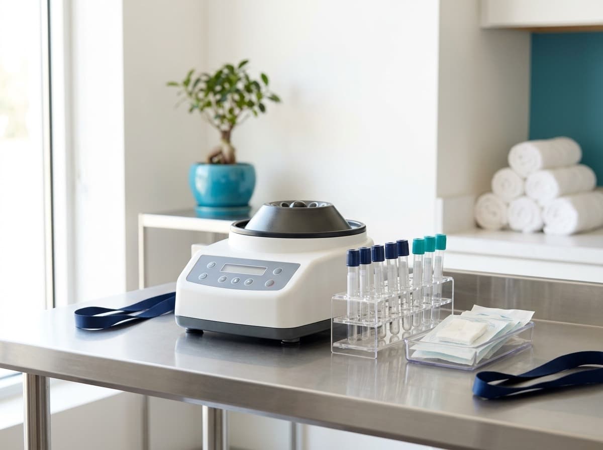 Centrifuge and collection tubes for PRP therapy in St. Louis