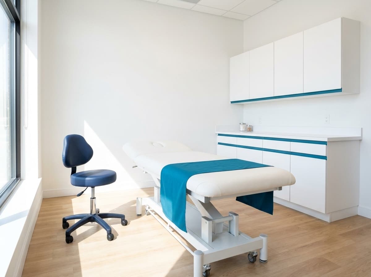 Clean clinical treatment room for Wharton's jelly therapy in St. Louis